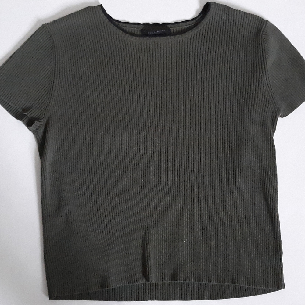 The Limited Olive Green Ribbed Tee/Tshirt …